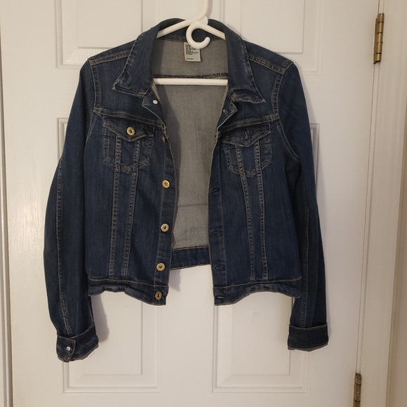 H&M Jackets & Blazers - H&M Distressed Blue Denim Jean Jacket